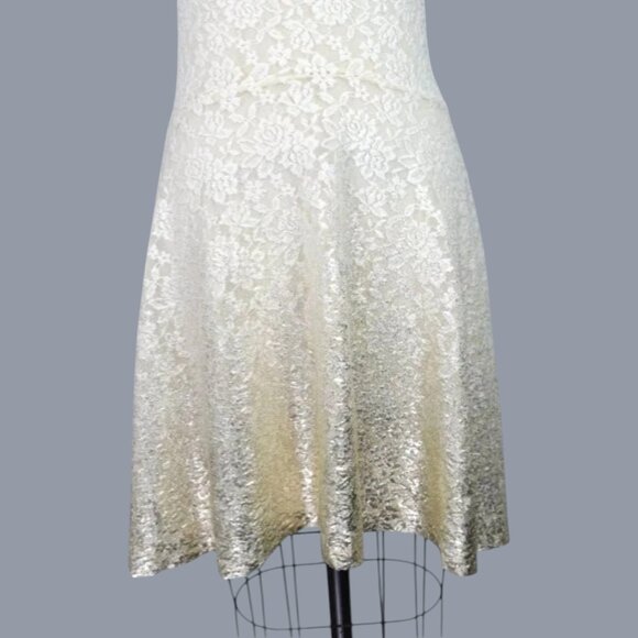 FREE PEOPLE OMBRE FOIL LACE DRESS - Picture 5 of 9